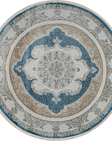 Ковер турецкий 36945A Avangard (полиэстер хит сет, бежевый, голубой)